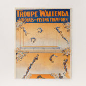Trapeze, acrobaten en vliegende trampoline legpuzzel (Verticaal)