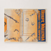 Trapeze, acrobaten en vliegende trampoline legpuzzel (Horizontaal)