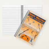 Trapeze, acrobaten en vliegende trampoline notitieboek (Binnen)