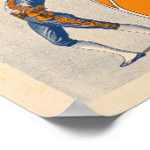 Trapeze, acrobaten en vliegende trampoline poster (Hoek)