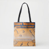 Trapeze, acrobaten en vliegende trampoline tote bag (Voorkant)
