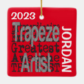 Trapeze artiest Extraordinaire CUSTOM Keramisch Ornament (Achterkant)