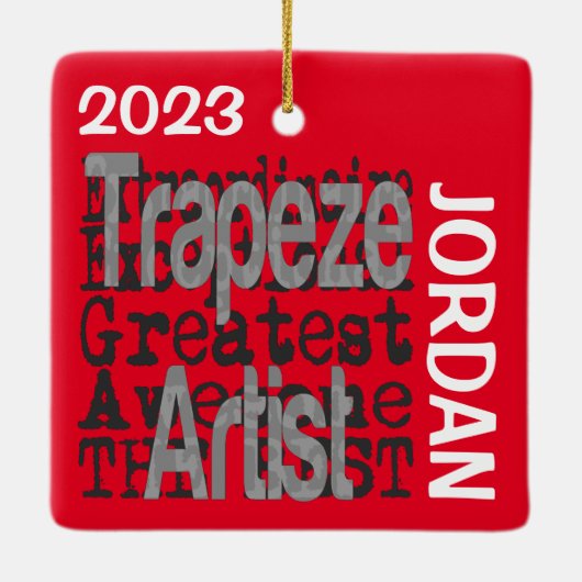 Trapeze artiest Extraordinaire CUSTOM Keramisch Ornament (Achterkant)