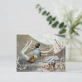 Trapeze artiesten  briefkaart (Staand voorkant)