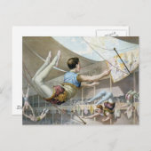Trapeze artiesten  briefkaart (Voorkant / Achterkant)