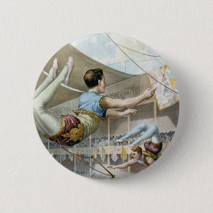 Trapeze artiesten ronde button 5,7 cm