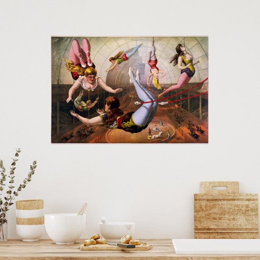 Trapeze Artist Circus Poster (Keuken)