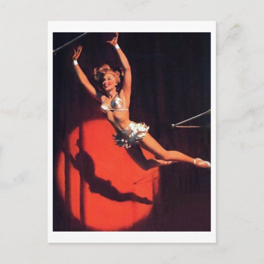 Trapeze draaien omhoog briefkaart (Voorkant)