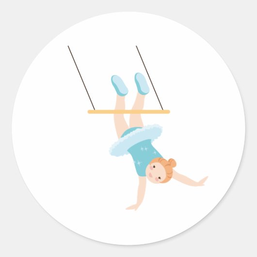 Trapeze Girl Ronde Sticker (Voorkant)