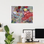 Trapeze kippen poster (Thuiskantoor)