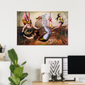 TRAPEZE KUNST IN DE CIRCUS - VINTAGE POSTERS (Thuiskantoor)