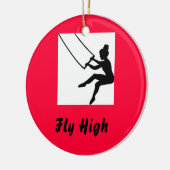 trapeze kunstenaar keramisch ornament (Links)