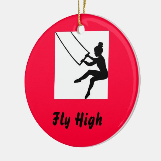 trapeze kunstenaar keramisch ornament (Links)