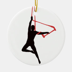 Trapeze Swing Aerialisten Keramisch Ornament