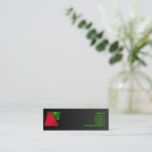 Trapezoïde profielkaart mini visitekaartje (Staand voorkant)