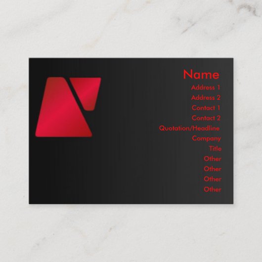Trapezoïde profielkaart visitekaartje (Voorkant)