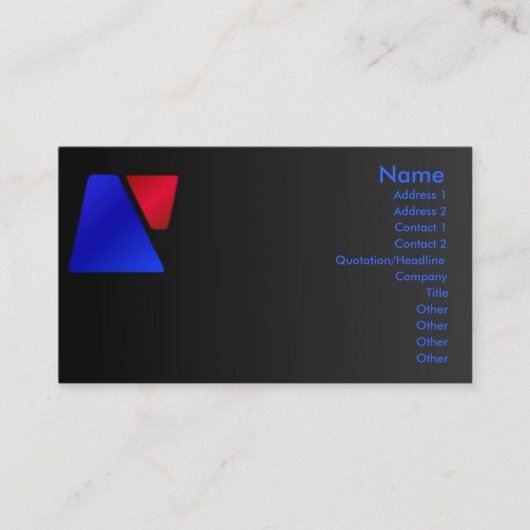 Trapezoïde profielkaart visitekaartje (Voorkant)