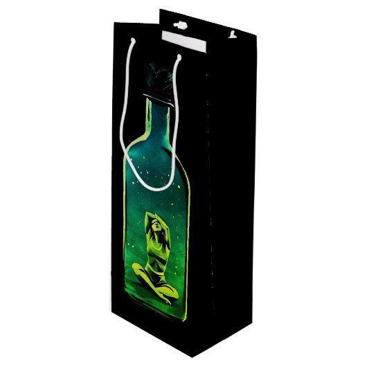 Trapped In Though in Verdant & Violet Shades Wijn Cadeautas (Voorkant Gekanteld)