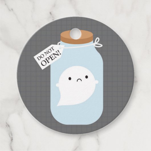 Trapped Little Ghost Bedankjes Labels (Voorkant)