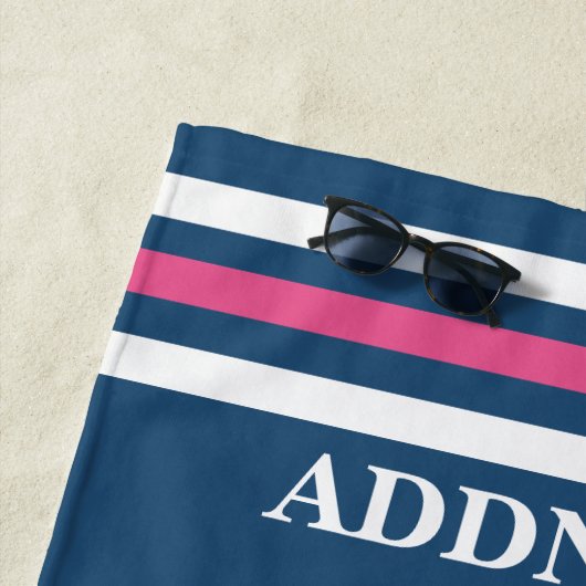 Trappen en monogram anker strandlaken (In situ)