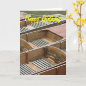 Trappen, Gelukkige Verjaardag Kaart (Gele Bloem)