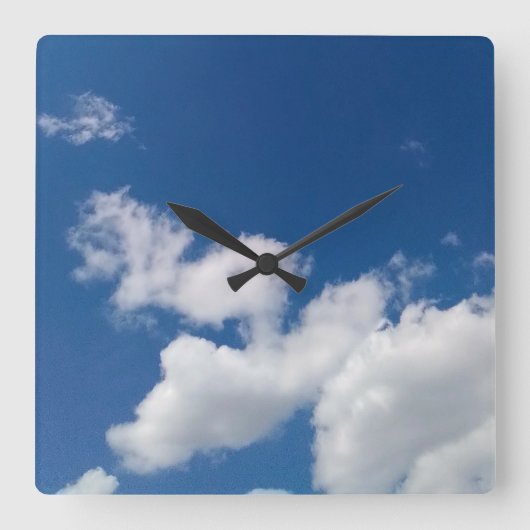 Trappen in de wolken vierkante klok (Voorkant)