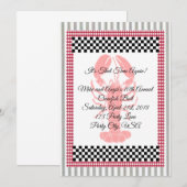 Trappen op Stripe Checkerboard Gingham Crawfish Bo Kaart (Voorkant / Achterkant)