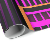 Trappen Zwart Roze Amou Isometrisch Patroon Cadeaupapier (Rol Hoek)