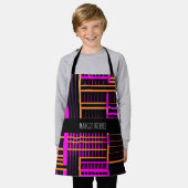 Trappen Zwart Roze Amou Isometrisch Patroon Schort (Gedragen)