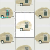  trappenaanhangwagen zigeunercaravan 2 stof (Delen)