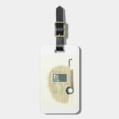 trappenaanhangwagen zigeunercaravan bagagelabel (Voorkant verticaal)