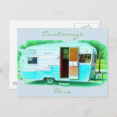  trappenaanhangwagen zigeunercaravan briefkaart (Voorkant / Achterkant)