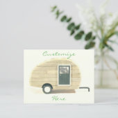  trappenaanhangwagen zigeunercaravan briefkaart (Staand voorkant)