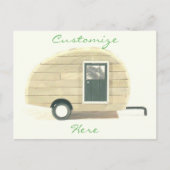  trappenaanhangwagen zigeunercaravan briefkaart (Voorkant)