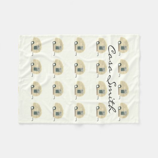 trappenaanhangwagen zigeunercaravan fleece deken (Voorkant (Horizontaal))