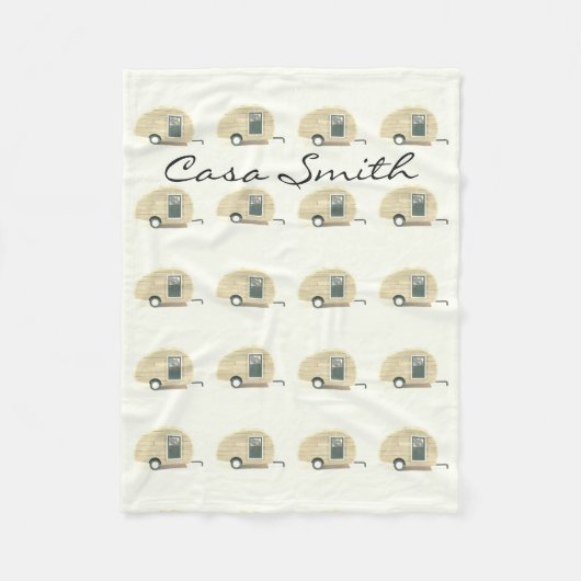  trappenaanhangwagen zigeunercaravan fleece deken (Voorkant)