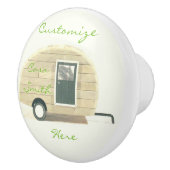 trappenaanhangwagen zigeunercaravan keramische knop (Rechts)