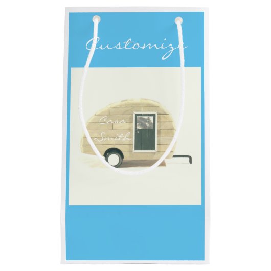  trappenaanhangwagen zigeunercaravan klein cadeauzakje (Voorkant)