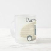  trappenaanhangwagen zigeunercaravan matglas koffiemok (Voorkant links)