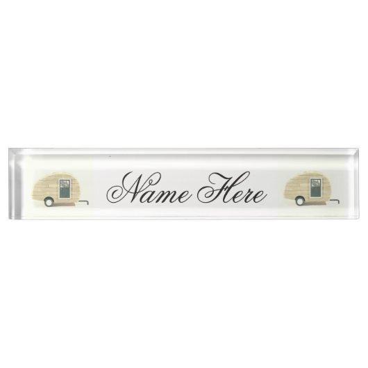 trappenaanhangwagen zigeunercaravan naambordje (Voorkant)