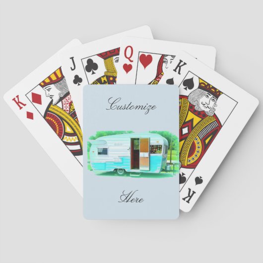  trappenaanhangwagen zigeunercaravan pokerkaarten (Achterkant)