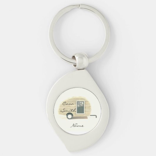  trappenaanhangwagen zigeunercaravan sleutelhanger (Voorkant)