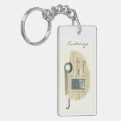  trappenaanhangwagen zigeunercaravan sleutelhanger (Voorkant Links)