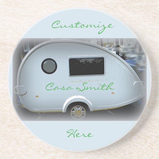 trappencaravan Thunder_Cove Zandsteen Onderzetter (Voorkant)