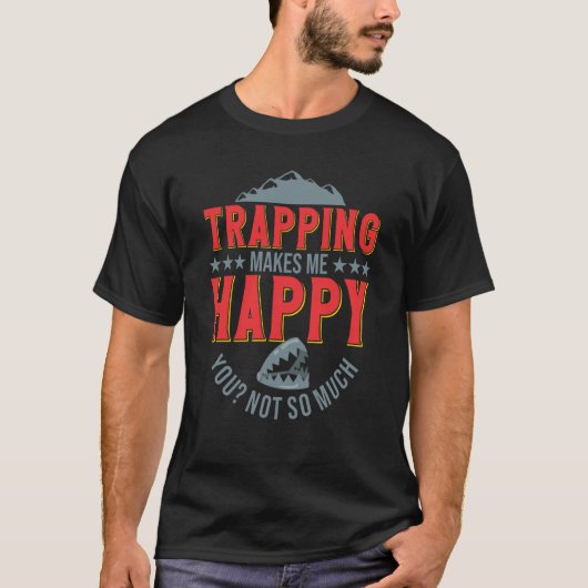 Trapper Bushcrafting Trap Survival Hunter T-shirt (Voorkant)