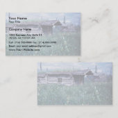 Trapper Cabin langs de oevers van de Coleen Visitekaartje (Voorkant / Achterkant)