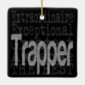 Trapper Extraordinaire Keramisch Ornament (Achterkant)