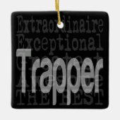 Trapper Extraordinaire Keramisch Ornament (Voorkant)