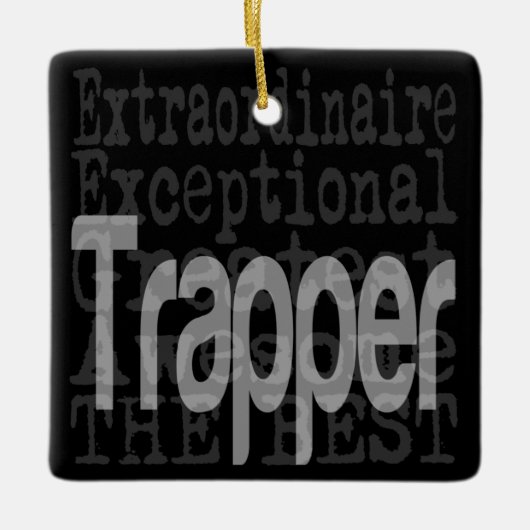 Trapper Extraordinaire Keramisch Ornament (Voorkant)