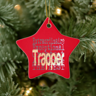 Trapper Extraordinaire Keramisch Ornament